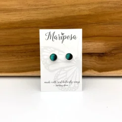 Fashion Three-Toned Prepona Butterfly Wing Stud Earrings Earrings