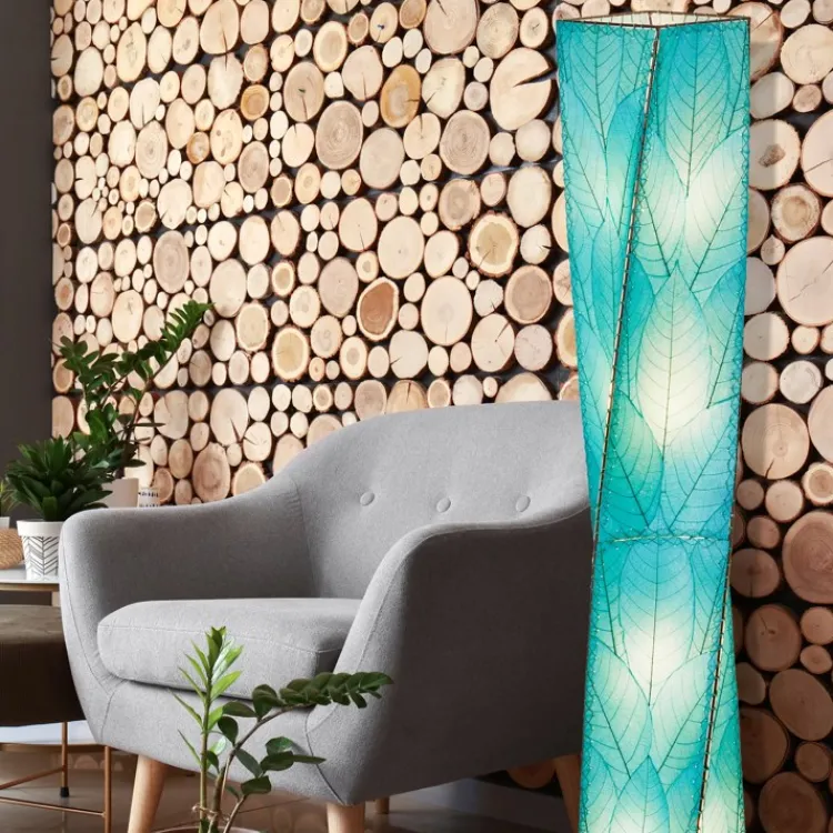 Fashion Twist Giant Leaf Lamp – Blue Leaf Lamps