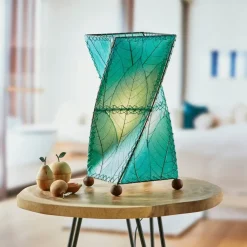 Hot Twist Table Leaf Lamp – Blue Leaf Lamps