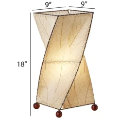 Outlet Twist Table Leaf Lamp – Natural Leaf Lamps