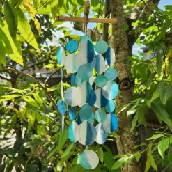 Discount Two-Tone Cross Capiz Chime – Cool Capiz Wind Chimes