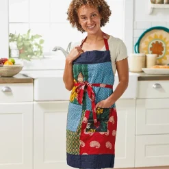 Online Upcycled Sari & Denim Apron Chef Accessories