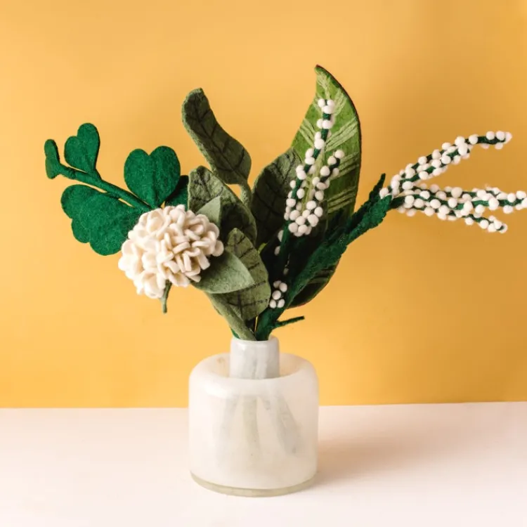 Clearance Verdant Meadow Felt Flower Bouquet Felt Flowers