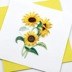 Best Wild Sunflowers Quilling Card Frame It! | Bird & Flower Cards