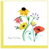 Fashion Wildflower Birthday Blooms Quilling Card Special Occasion Cards | Bird & Flower Cards
