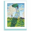 Online Woman with a Parasol Monet Quilling Card Famous Painting Cards