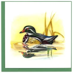 Hot Wood Duck Quilling Card Bird & Flower Cards