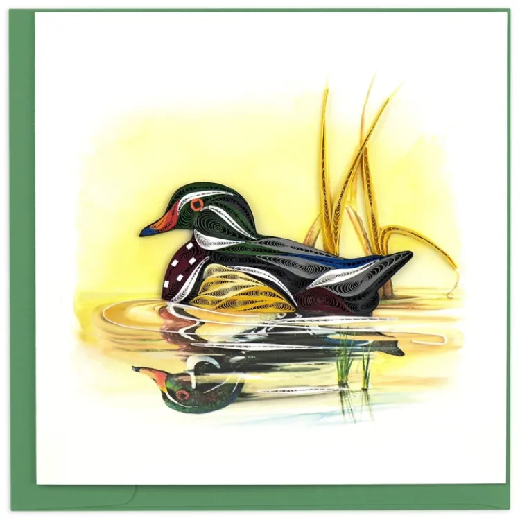 Hot Wood Duck Quilling Card Bird & Flower Cards